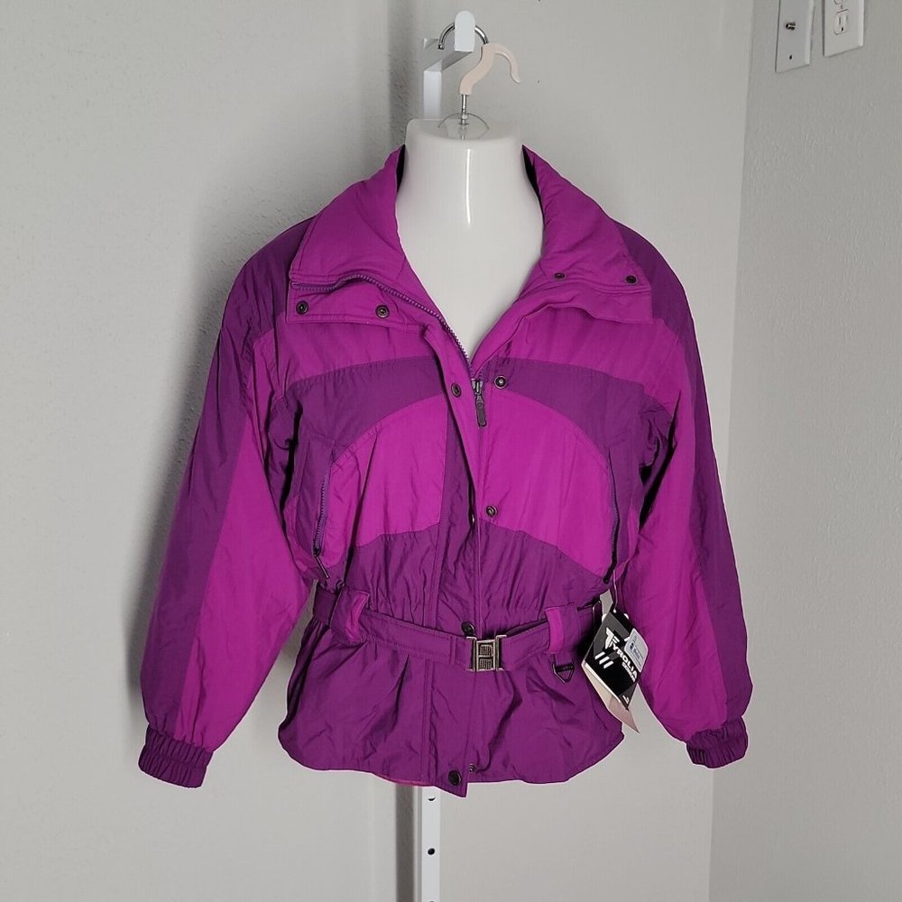 Tyrolia Skiwear Micro Climate Control Zip Up Jacket ~ Sz 8 ~ Purple